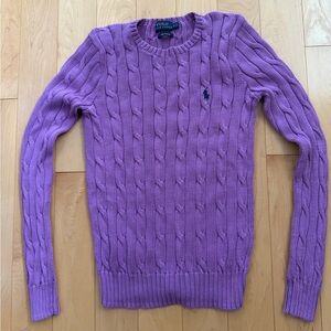 Polo Ralph Lauren Cable-Knit Pima Cotton Crewneck Sweater in EUC